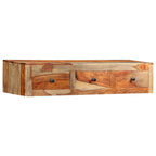Mesa consola de pared madera maciza de acacia 100x25x20 cm