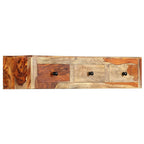 Mesa consola de pared madera maciza de acacia 100x25x20 cm