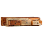 Mesa consola de pared madera maciza de acacia 100x25x20 cm