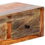 Mesa consola de pared madera maciza de acacia 100x25x20 cm