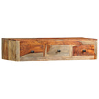 Mesa consola de pared madera maciza de acacia 100x25x20 cm