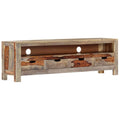 Mueble de TV madera maciza de acacia 130x30x40 cm