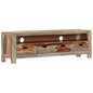 Mueble de TV madera maciza de acacia 130x30x40 cm
