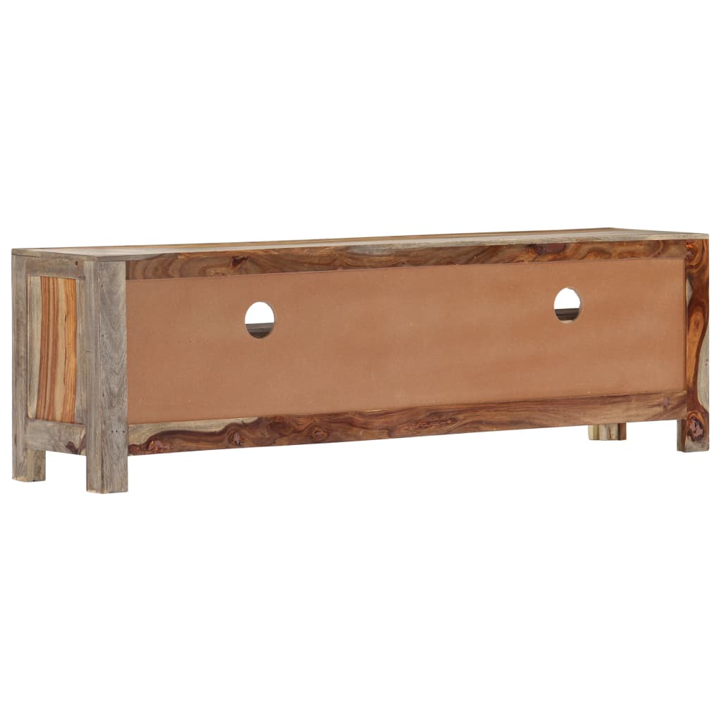 Mueble de TV madera maciza de acacia 130x30x40 cm