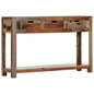 Mesa consola con 3 cajones madera maciza acacia 120x30x75cm