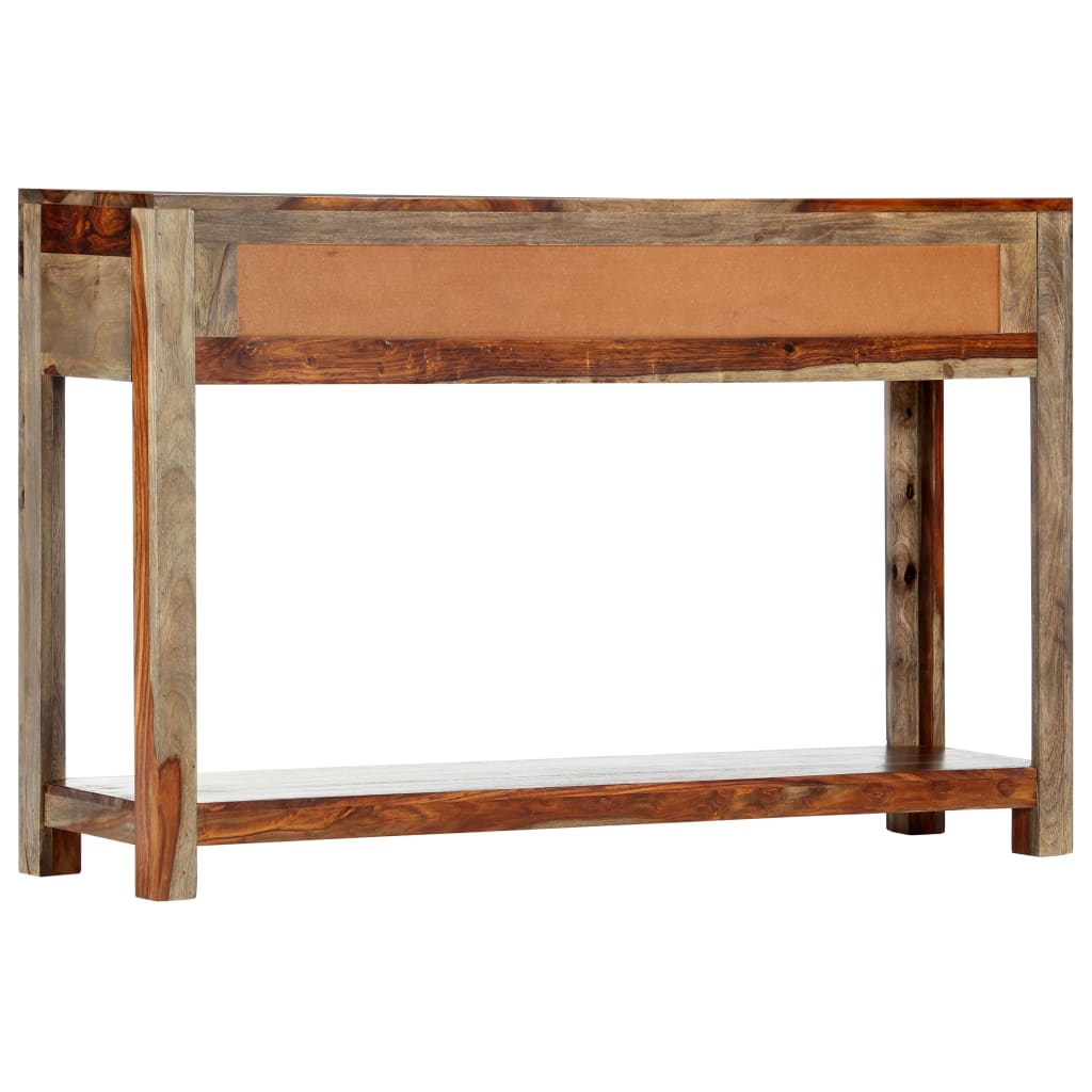 Mesa consola con 3 cajones madera maciza acacia 120x30x75cm