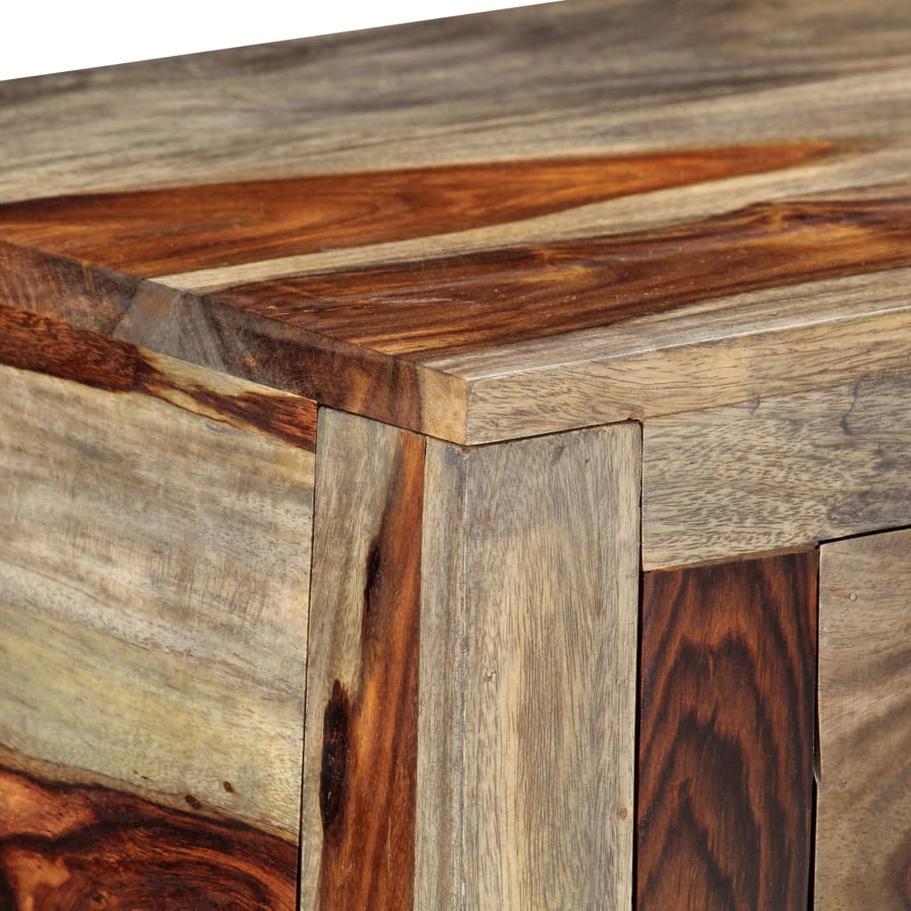 Mesa consola con 3 cajones madera maciza acacia 120x30x75cm