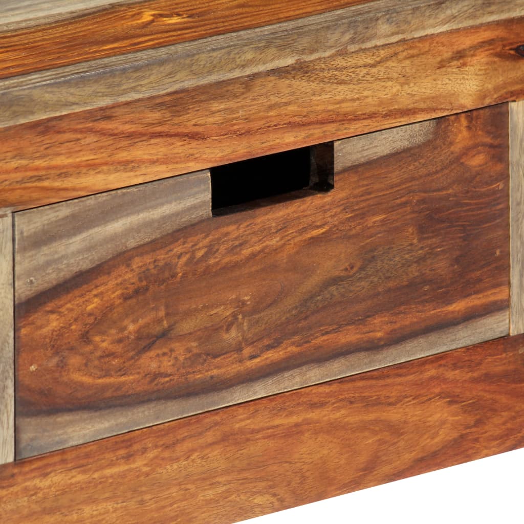 Mesa consola con 3 cajones madera maciza acacia 120x30x75cm