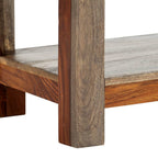 Mesa consola con 3 cajones madera maciza acacia 120x30x75cm