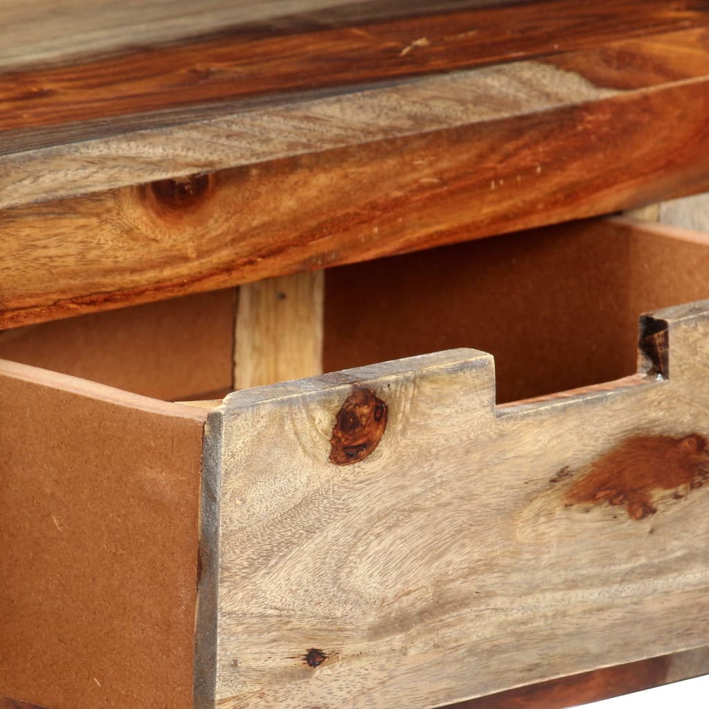 Mesa consola con 3 cajones madera maciza acacia 120x30x75cm