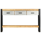 Mesa consola de madera maciza de mango 130x30x76 cm