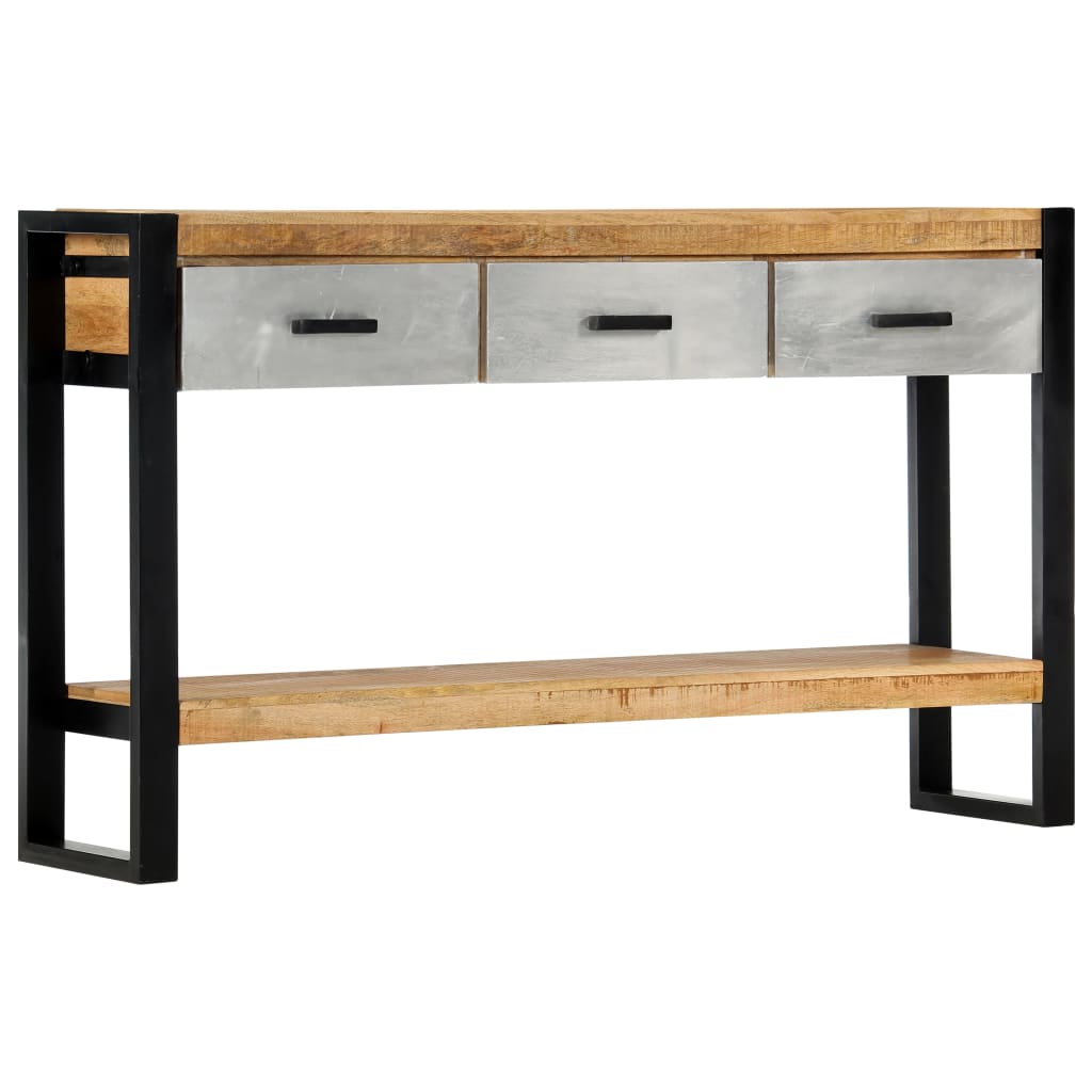 Mesa consola de madera maciza de mango 130x30x76 cm