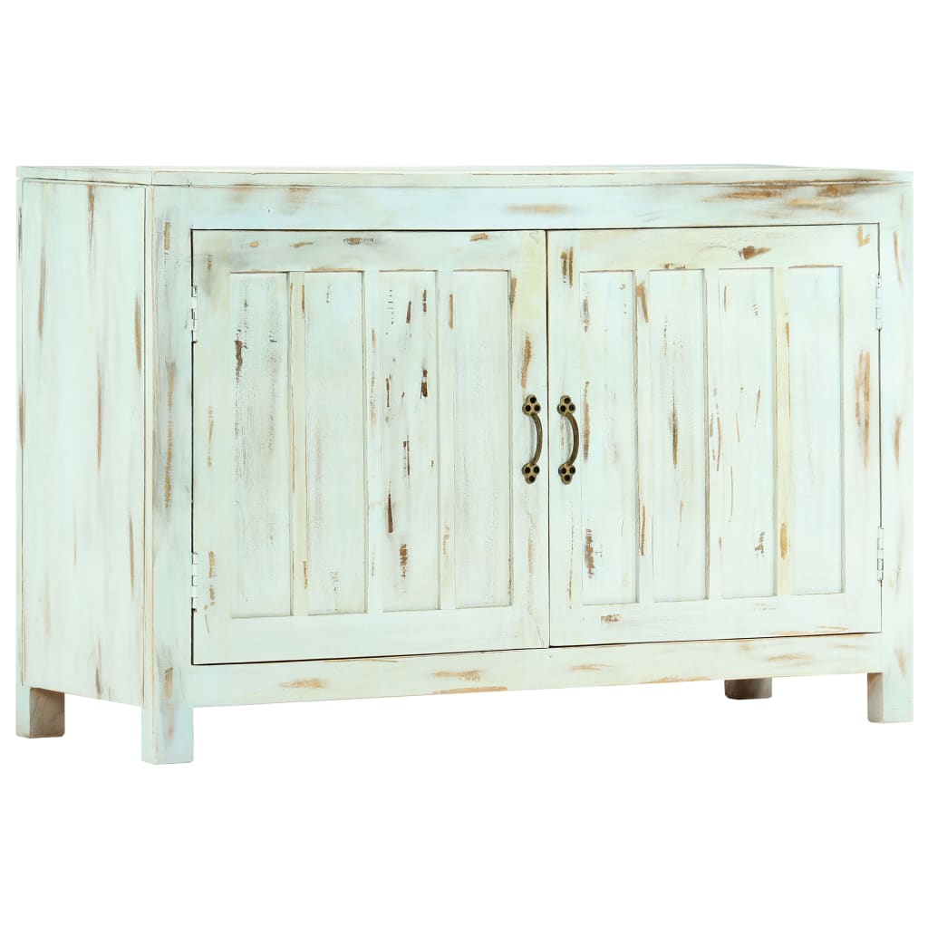 Aparador madera maciza de mango azul claro 110x35x70 cm