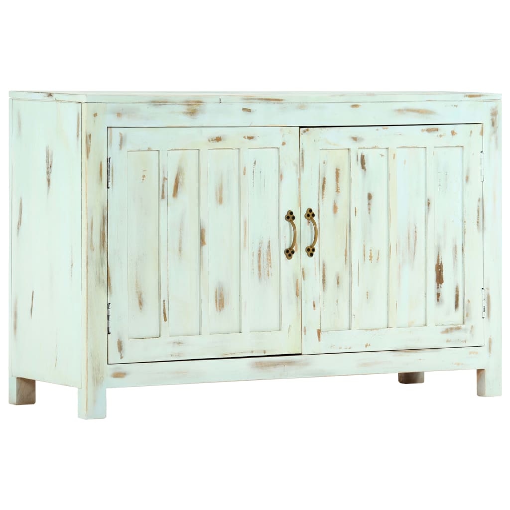 Aparador madera maciza de mango azul claro 110x35x70 cm