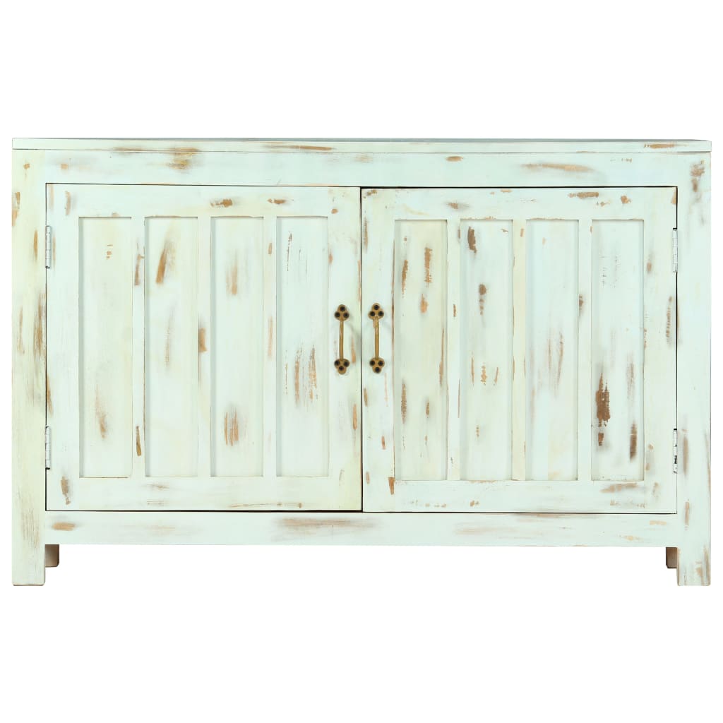 Aparador madera maciza de mango azul claro 110x35x70 cm