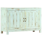 Aparador madera maciza de mango azul claro 110x35x70 cm