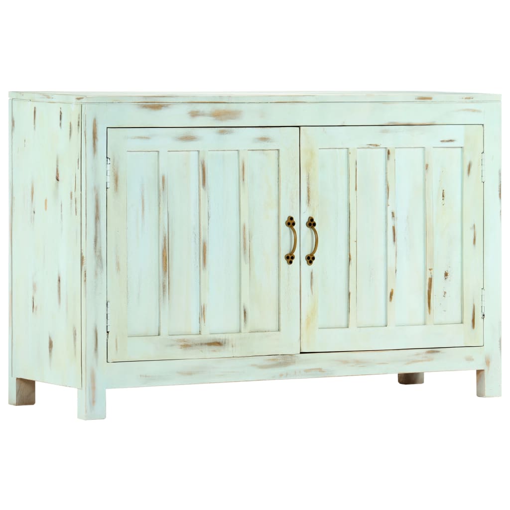 Aparador madera maciza de mango azul claro 110x35x70 cm