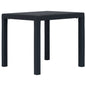 White rattan-look plastic garden table 220x90x72 cm
