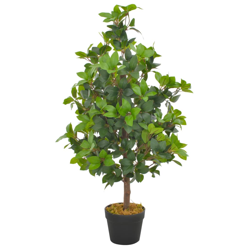 Artificial bay tree plant with pot 90 cm green
