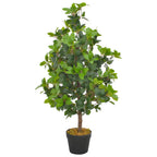 Artificial bay tree plant with pot 90 cm green