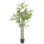 Árbol bananero artificial con macetero 150 cm verde