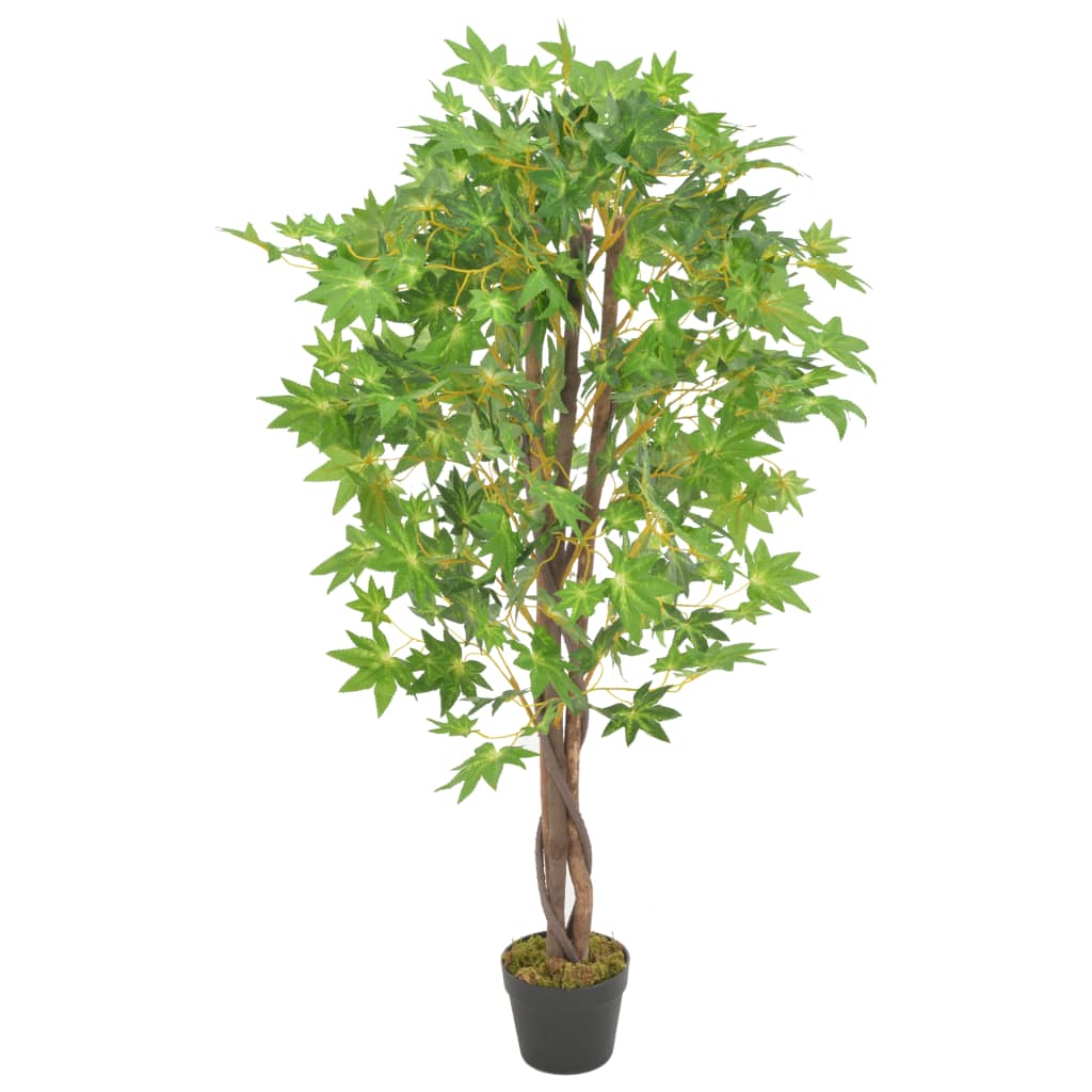 Planta artificial árbol de arce con macetero rojo 120 cm