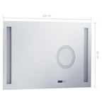 Espejo de pared de baño con LED y sensor táctil 100x60 cm