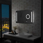 Espejo de pared de baño con LED y sensor táctil 100x60 cm