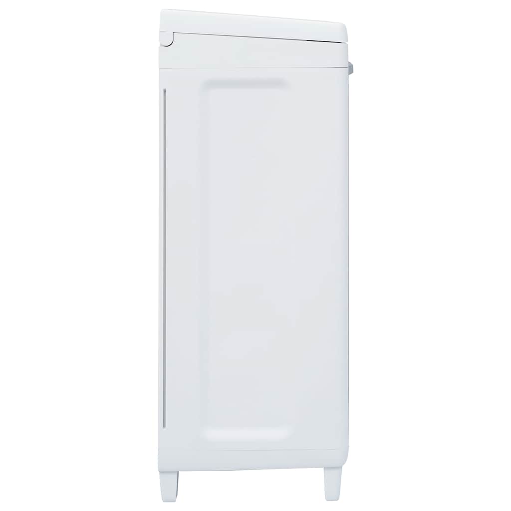 Cubo de basura para jardín con 3 bolsas gris claro 65x38x102cm