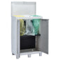 Cubo de basura para jardín con 3 bolsas gris claro 65x38x102cm