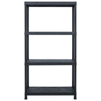 Estantería de plástico 100 kg 60x30x138 cm negro