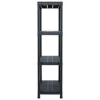 Estantería de plástico 100 kg 60x30x138 cm negro