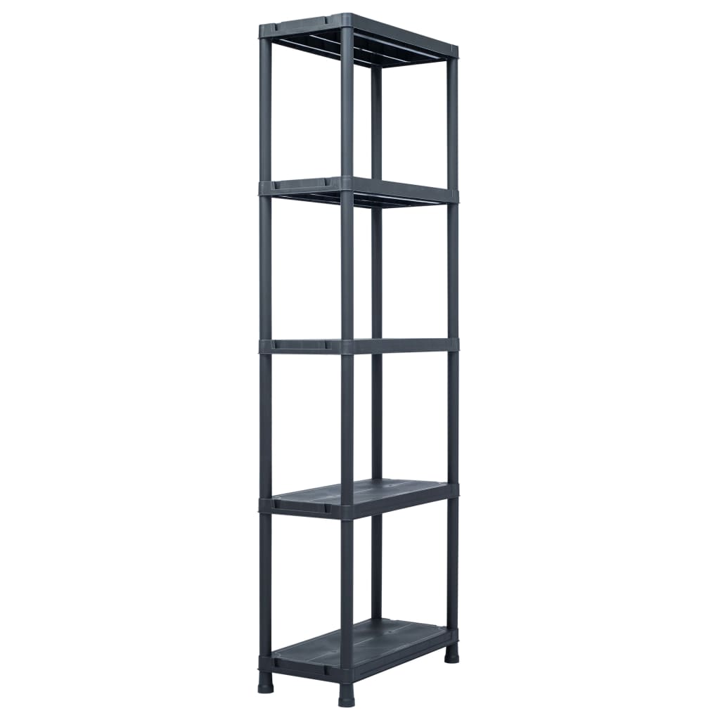 Estantería de plástico 100 kg 60x30x138 cm negro