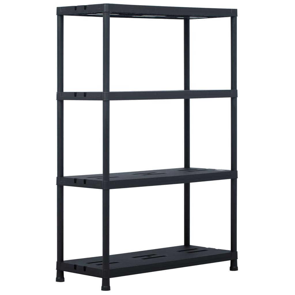 Estantería de plástico 100 kg 60x30x138 cm negro