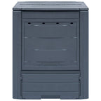 Compostador de jardín gris 60x60x73 cm 260 L