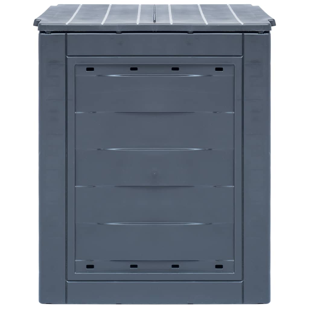 Compostador de jardín gris 60x60x73 cm 260 L