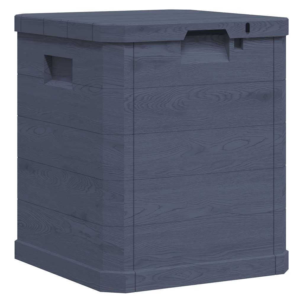 Caja de almacenamiento de jardín 90 L gris antracita