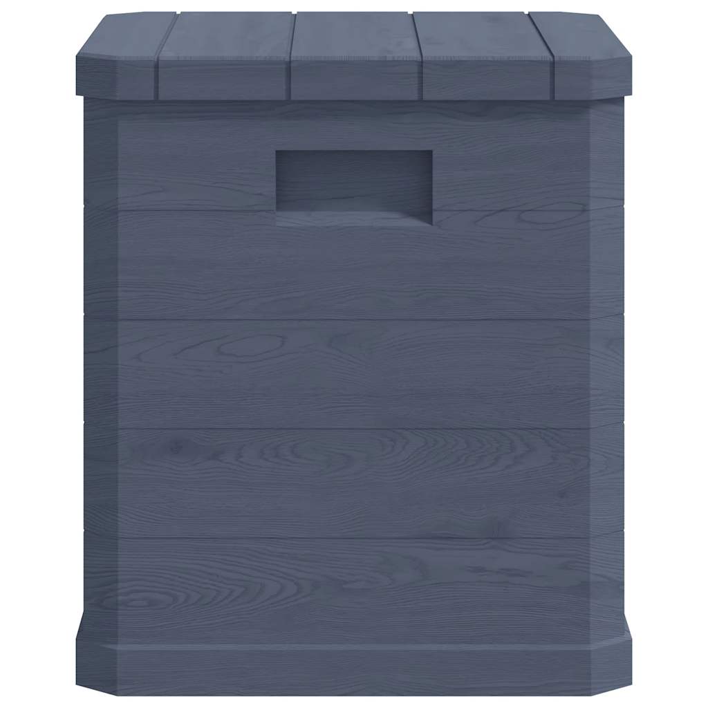 Caja de almacenamiento de jardín 90 L gris antracita