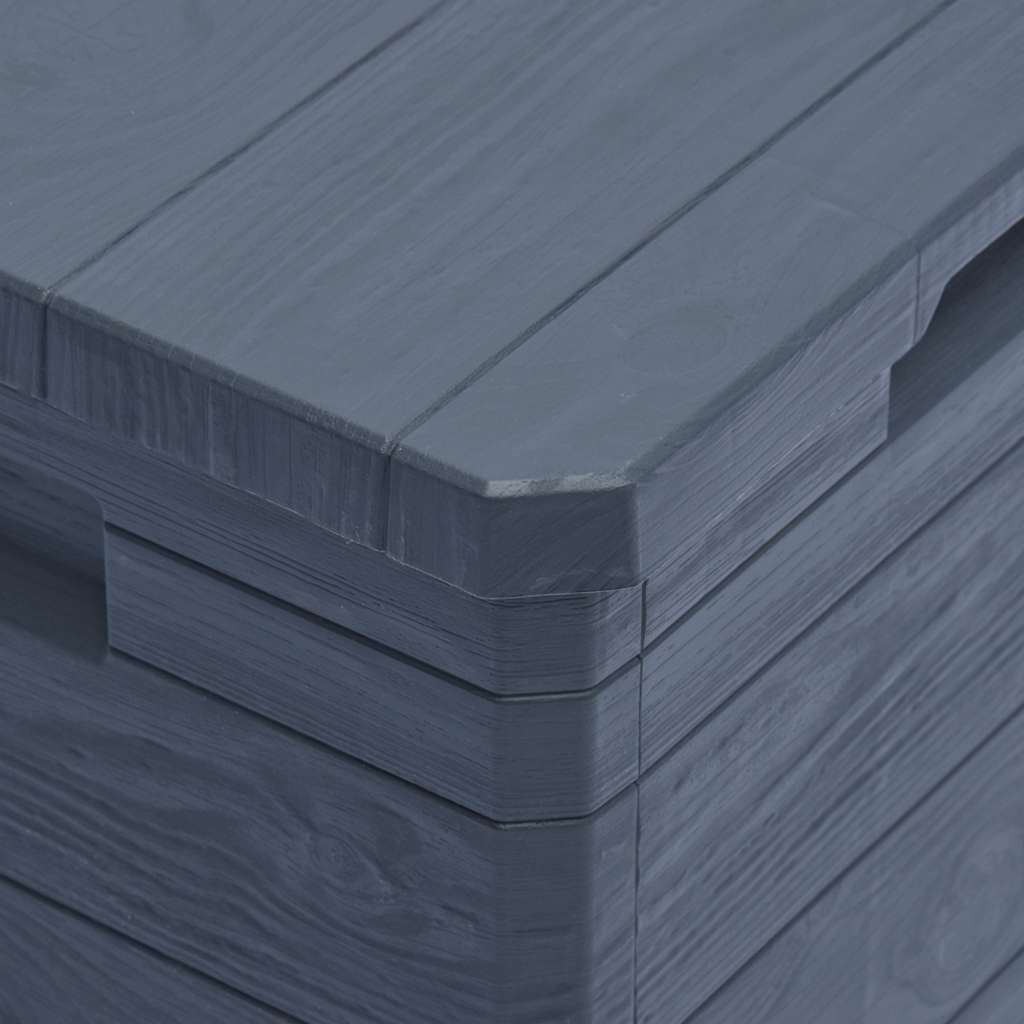 Caja de almacenamiento de jardín 90 L gris antracita