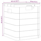 Caja de almacenamiento de jardín 90 L gris antracita