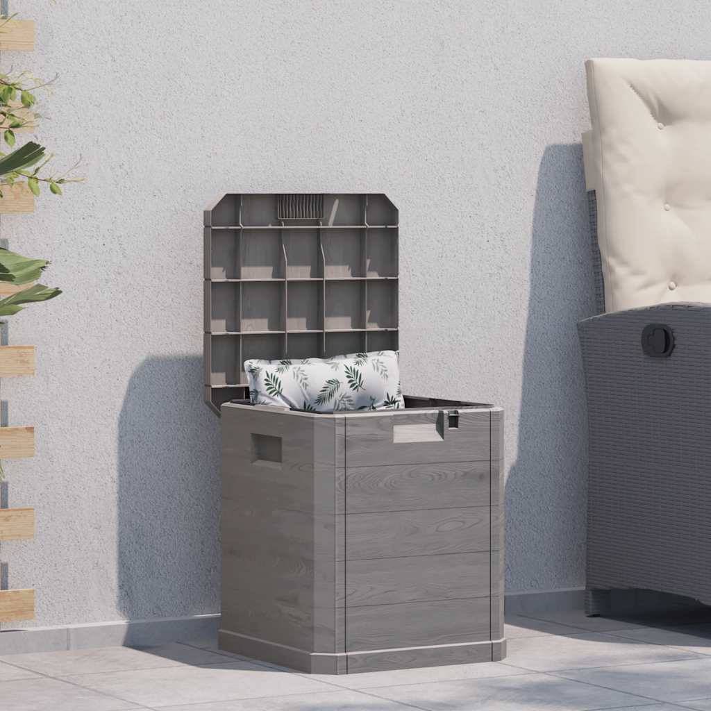 Caja de almacenamiento de jardín 90 L gris antracita