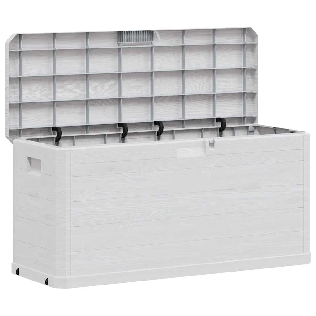 Caja de almacenamiento de jardín 280 L gris claro