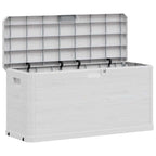 Caja de almacenamiento de jardín 280 L gris claro