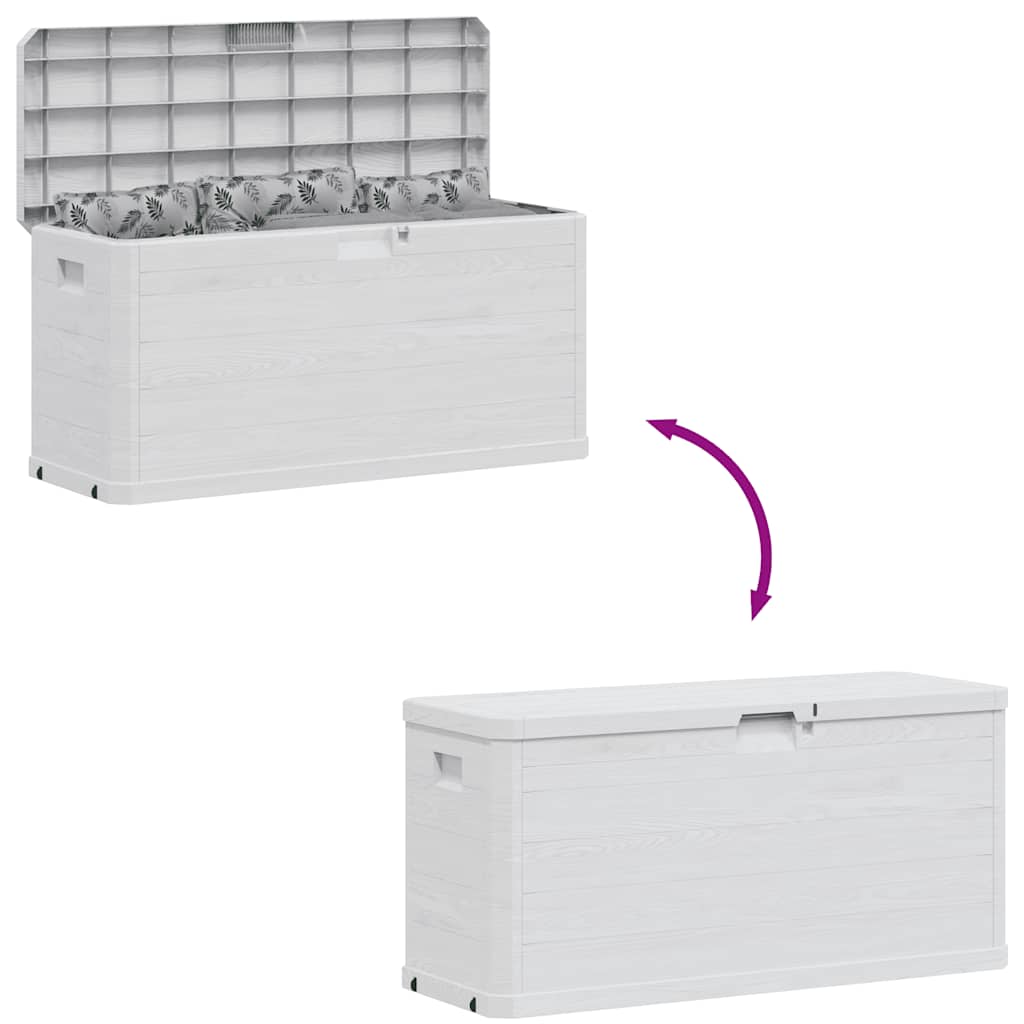 Caja de almacenamiento de jardín 280 L gris claro