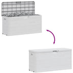 Caja de almacenamiento de jardín 280 L gris claro