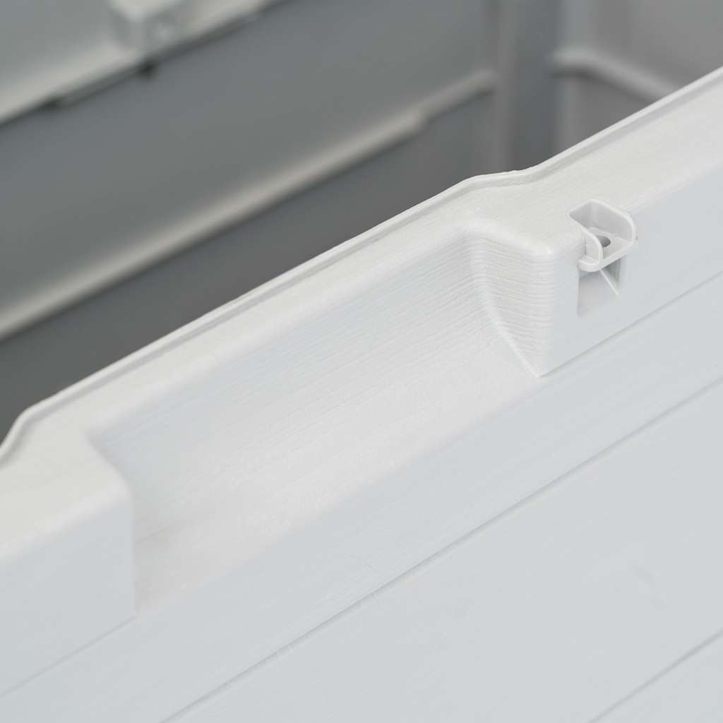 Caja de almacenamiento de jardín 280 L gris claro