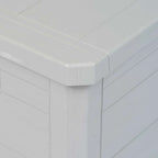 Caja de almacenamiento de jardín 280 L gris claro