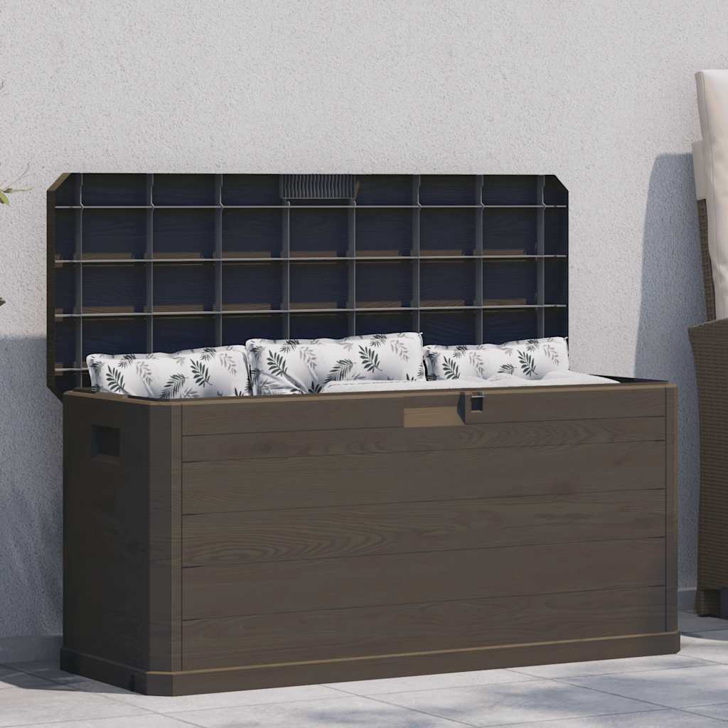 Caja de almacenamiento de jardín 280 L gris claro