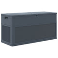 Caja de almacenamiento de jardín 320 L gris antracita