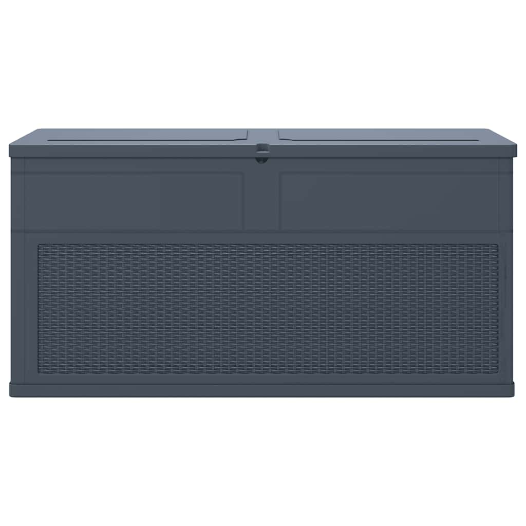 Caja de almacenamiento de jardín 320 L gris antracita